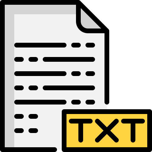 Text file Generic Outline Color icon