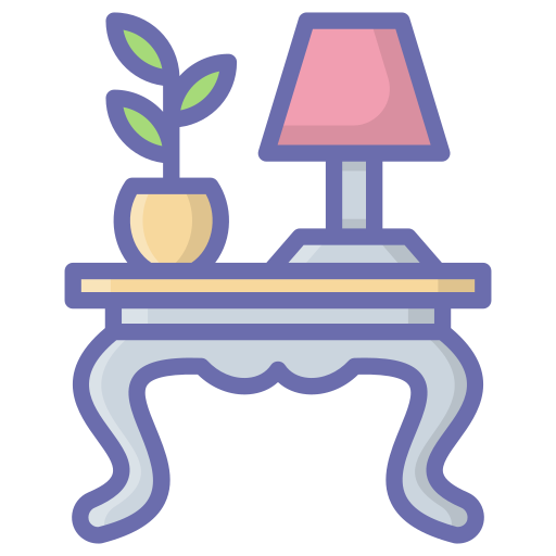 Side table Generic Outline Color icon