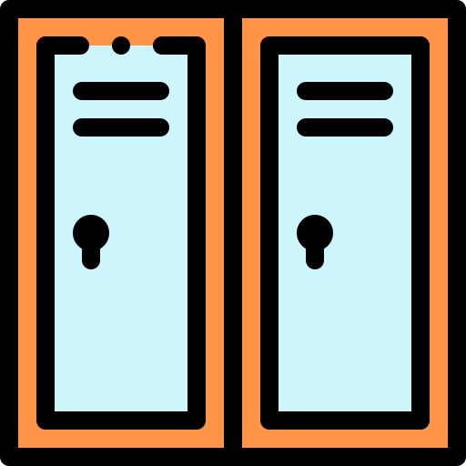 Locker Detailed Rounded Lineal color icon
