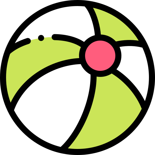 Beach ball Detailed Rounded Lineal color icon