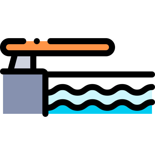 트램폴린 Detailed Rounded Lineal color icon