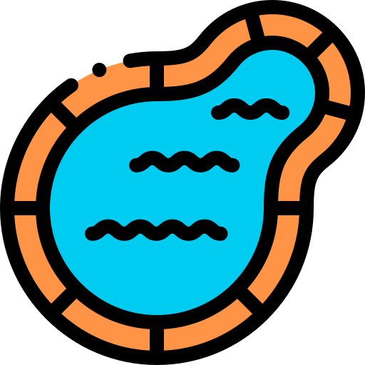 Плавательный бассейн Detailed Rounded Lineal color иконка