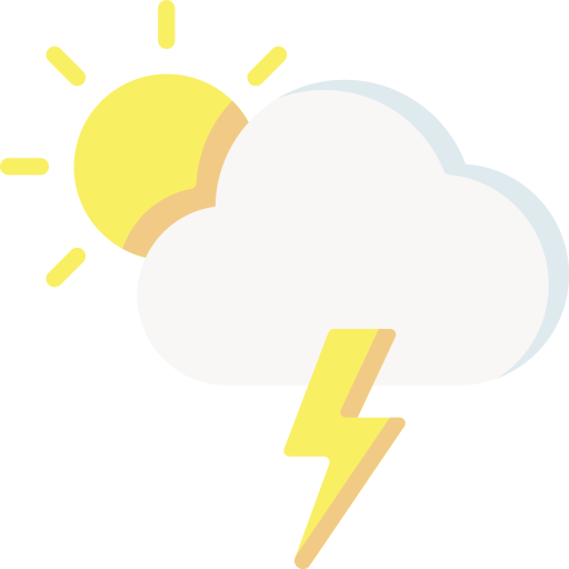 Scattered thunderstorms Special Flat icon