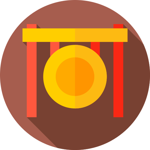 gong Flat Circular Flat icon