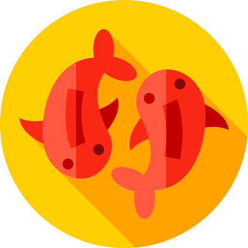Золотая рыбка Flat Circular Flat иконка