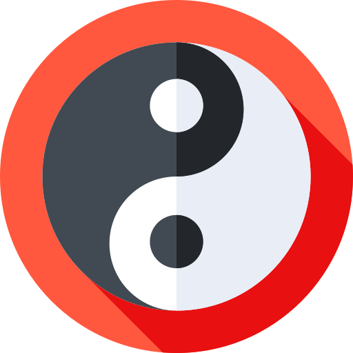yin yang Flat Circular Flat icoon