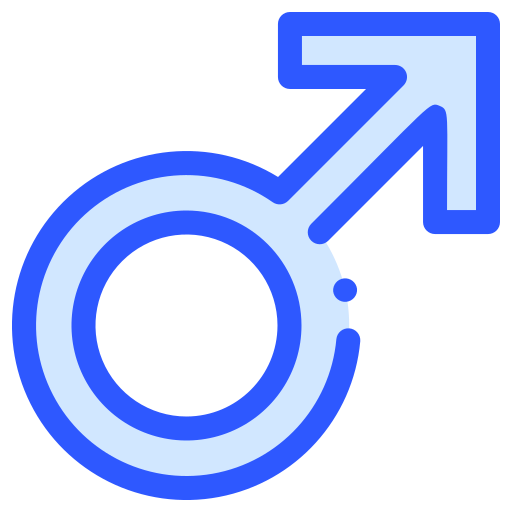 Male gender Generic Blue icon