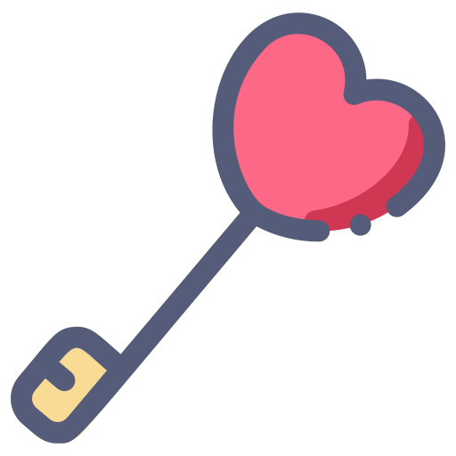 llave del amor Generic Outline Color icono