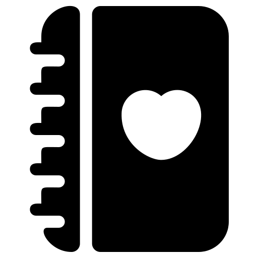 książka kontaktowa Generic Glyph ikona