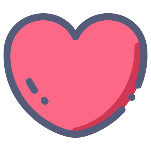 forma de corazón Generic Outline Color icono