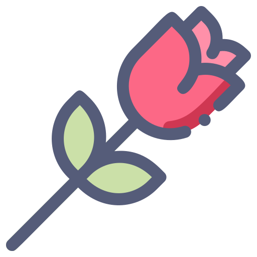 バラの花 Generic Outline Color icon
