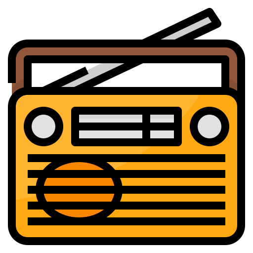 Radio Aphiradee (monkik) Lineal Color icon