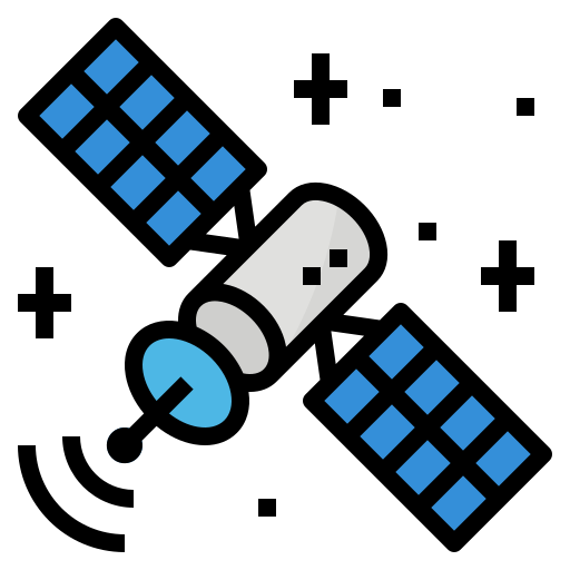 satelita Aphiradee (monkik) Lineal Color ikona