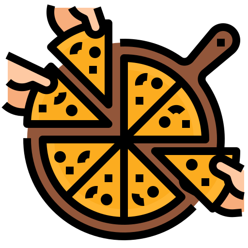 pizza Aphiradee (monkik) Lineal Color icoon
