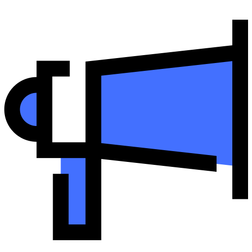 Megaphone Inipagistudio Blue icon