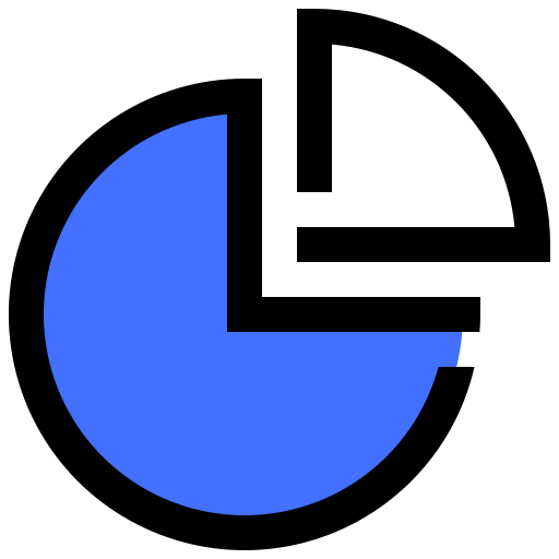 Pie chart Inipagistudio Blue icon