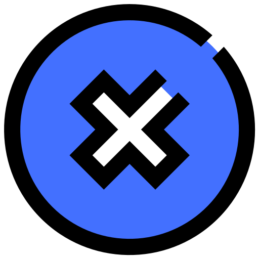 취소 Inipagistudio Blue icon