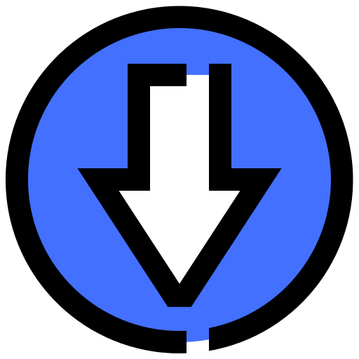 Down Inipagistudio Blue icon