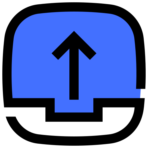 bandeja de salida Inipagistudio Blue icono