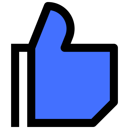 Thumb up Inipagistudio Blue icon