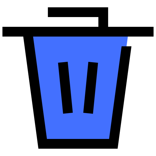 lixo Inipagistudio Blue Ícone