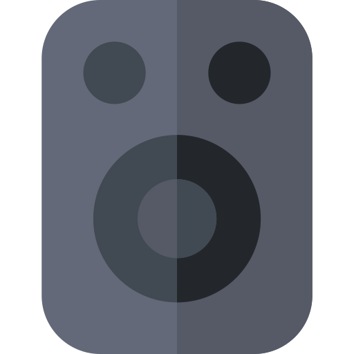 altavoz Basic Rounded Flat icono