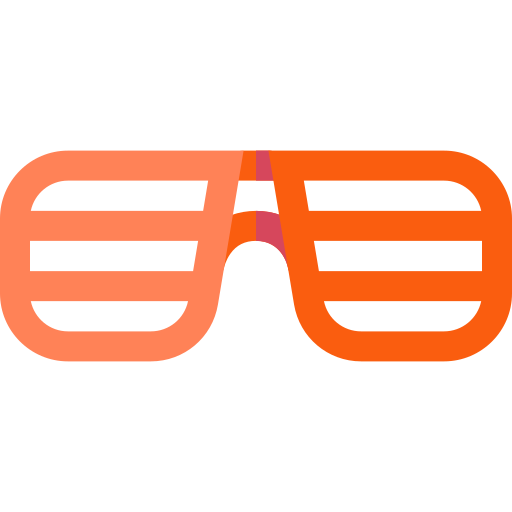 Fun glasses Basic Rounded Flat icon