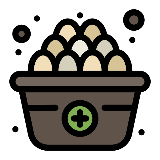 huevos Flatart Icons Lineal Color icono