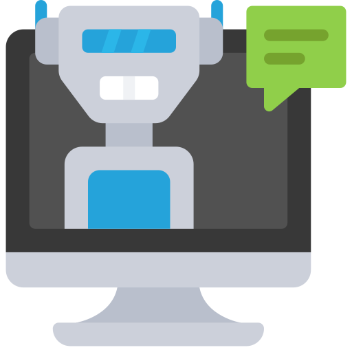 Robot assistant Juicy Fish Flat icon