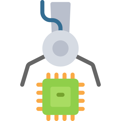 kunstmatige intelligentie Juicy Fish Flat icoon