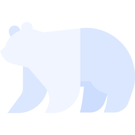 niedźwiedź polarny Basic Straight Flat ikona