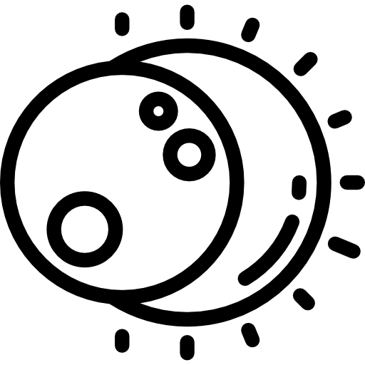 日食 Detailed Rounded Lineal icon