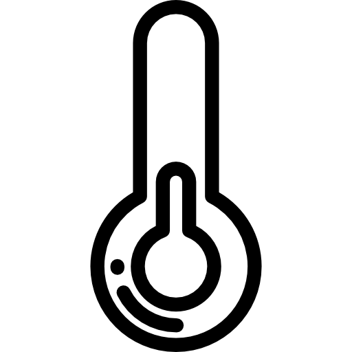 termometr Detailed Rounded Lineal ikona