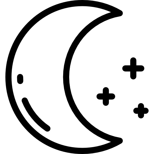 달의 위상 Detailed Rounded Lineal icon