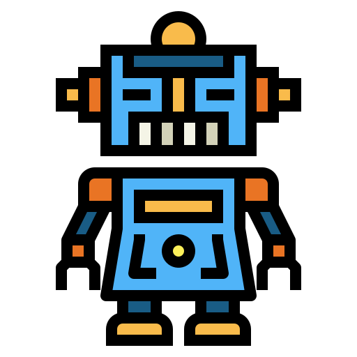 robot Smalllikeart Lineal Color icono