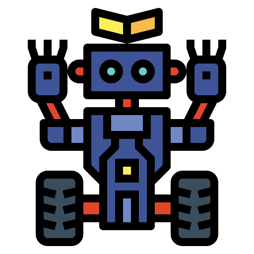 robot Smalllikeart Lineal Color icono