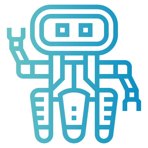 Robot Smalllikeart Gradient icon