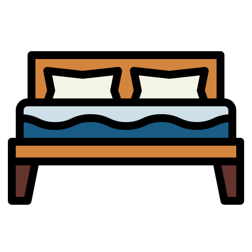 cama Smalllikeart Lineal Color icono