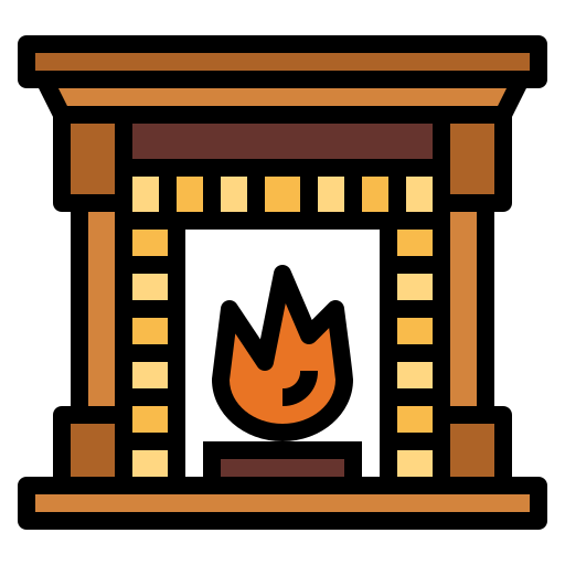 Fireplace Smalllikeart Lineal Color icon