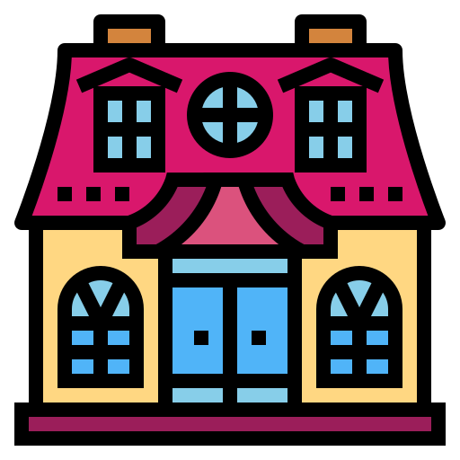 casa de muñecas Smalllikeart Lineal Color icono