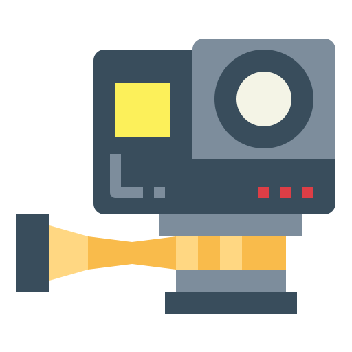 cámara de acción Smalllikeart Flat icono