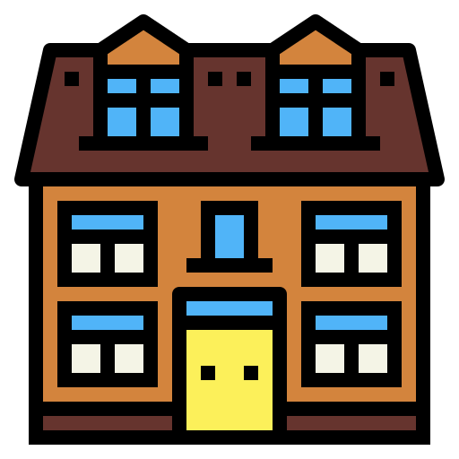 casa Smalllikeart Lineal Color icona