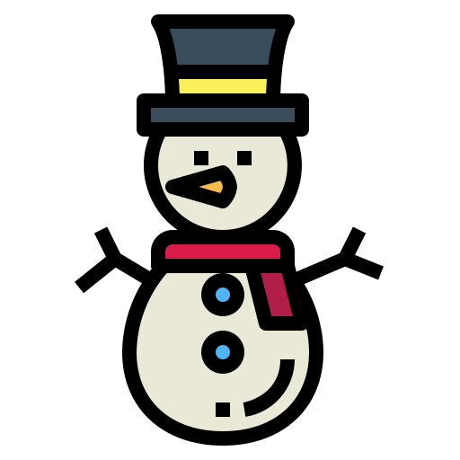 Снеговик Smalllikeart Lineal Color иконка