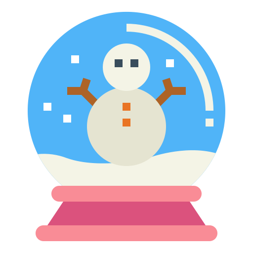 Śnieżna kula Smalllikeart Flat ikona