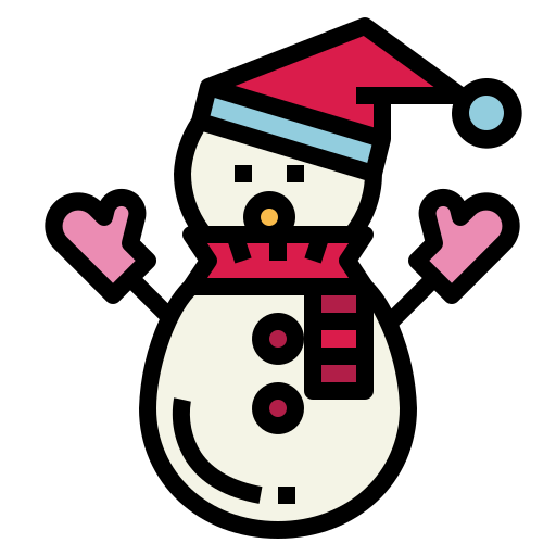 雪だるま Smalllikeart Lineal Color icon