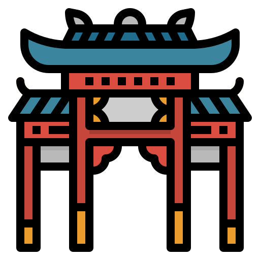 中国の寺院 photo3idea_studio Lineal Color icon