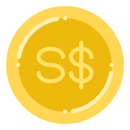 dolar singapurski Iconixar Flat ikona