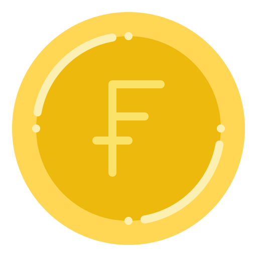 zwitserse frank Iconixar Flat icoon