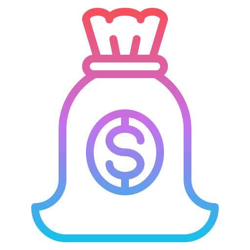 bolsa de dinero Iconixar Gradient icono