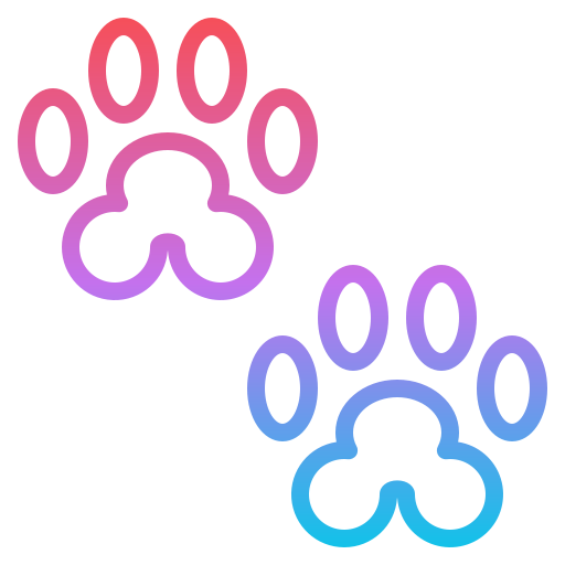 Paws Iconixar Gradient icon